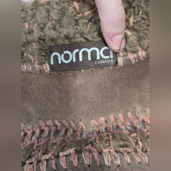 Vintage Norma Canada Womens Mink Fur Wool Yarn Coat Cabincore - Picture 11 of 11